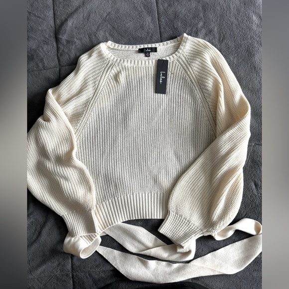Lulus Ivory knit sweater - Picture 1 of 5